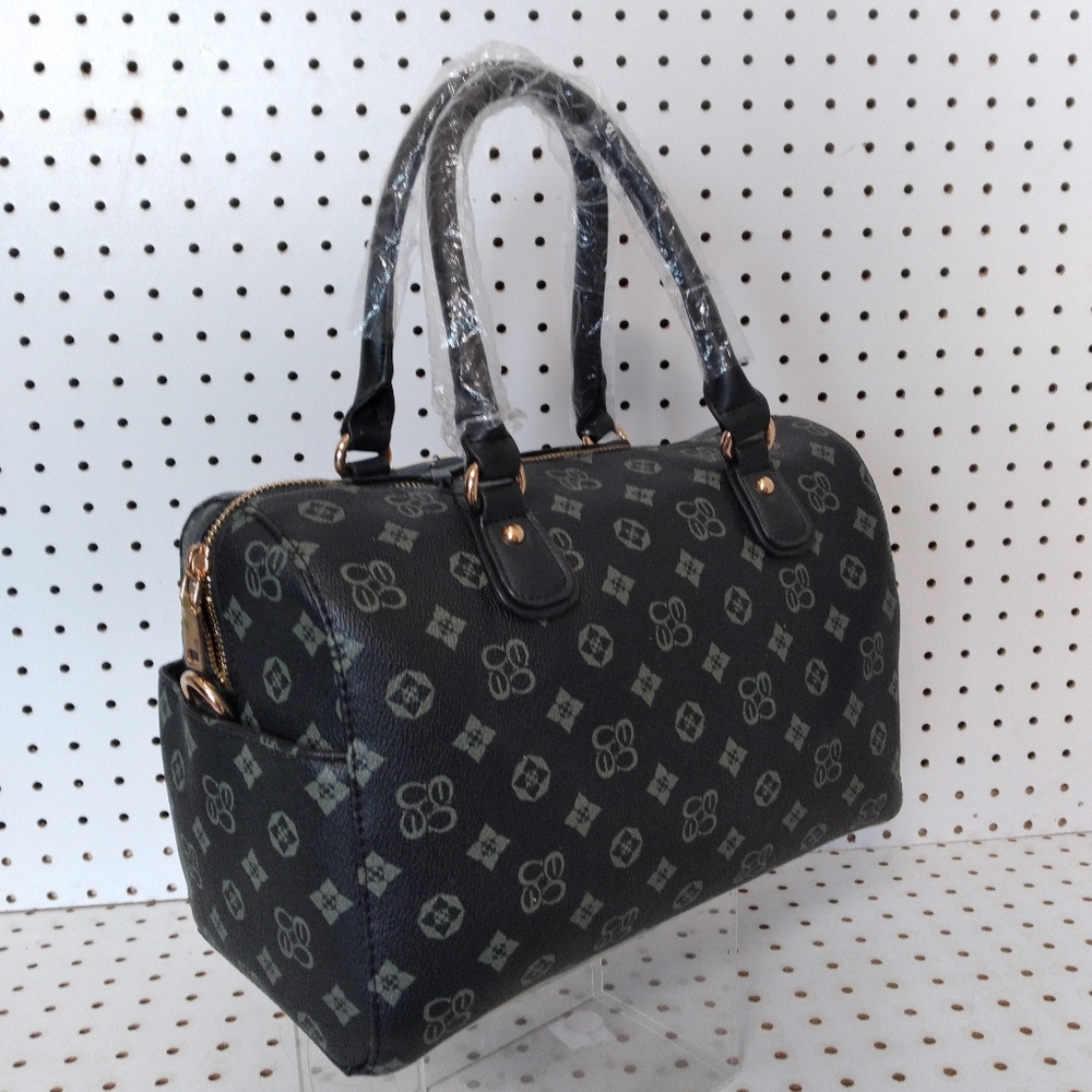 Black Gray Satchels Bag | Women's Monogram Crossbody Bag | Handbag L12"×H8"W6"
